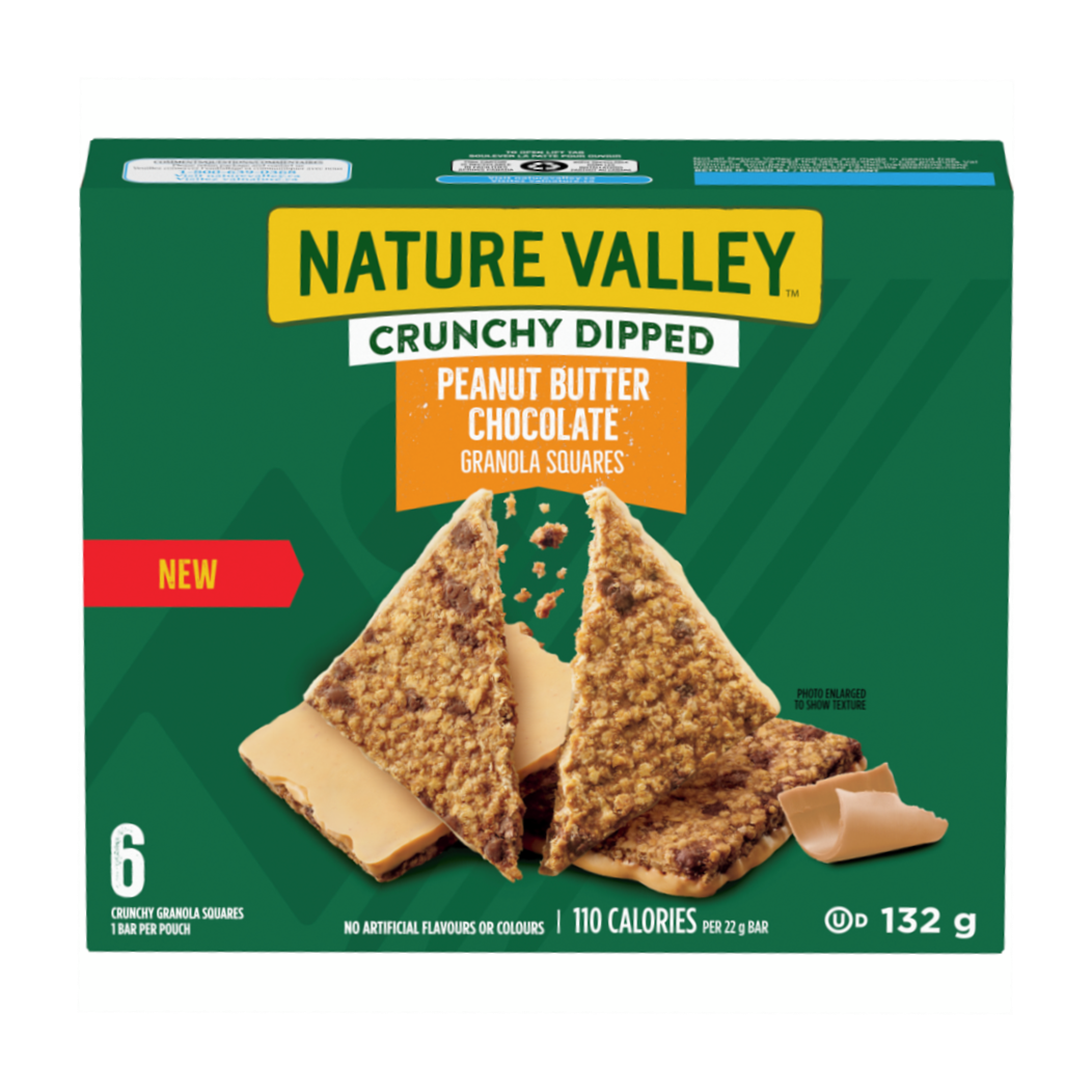 Nature Valley Crunchy Dipped Peanut Butter Chocolate Granola Squares, 132g/4.6 oz